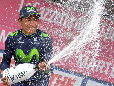 Nairo Quintana all'arrivo - Photo 16a tappa del Giro d'Italia © La Presse/RCS Sport